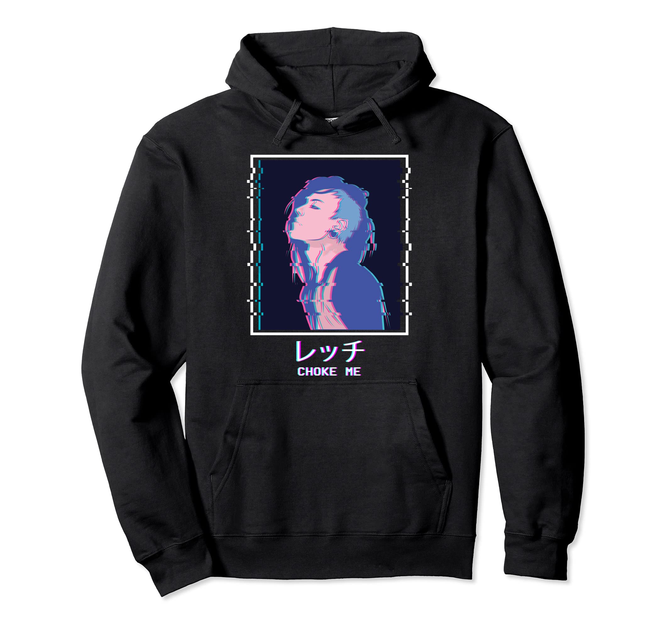 Sad Anime Punk Emo Vaporwave Hoodie - Fun Novelty Design for Adults - T-Shirt, Sweatshirt, Hoodie