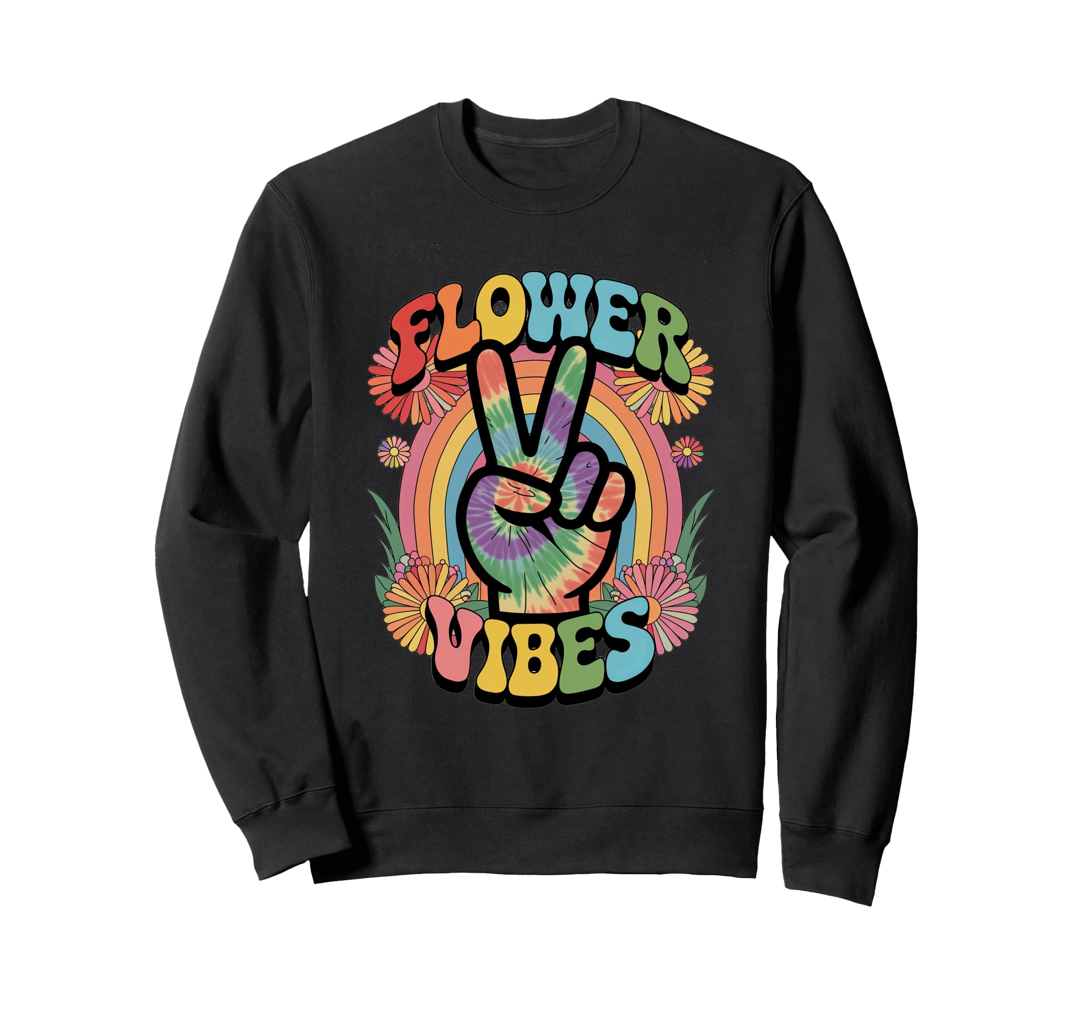 Groovy Flower Vibes Grooooovy Sweatshirt - Streetwear Style for Adults - T-Shirt, Sweatshirt, Hoodie