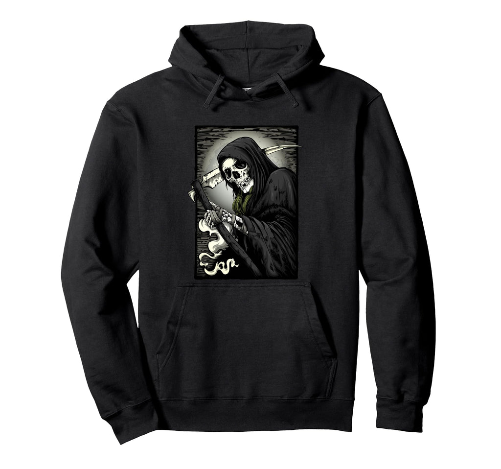 Grim Reaper Halloween Dead Aesthetic Hoodie - Trendy Graphic Men Women - T-Shirt, Sweatshirt, Hoodie