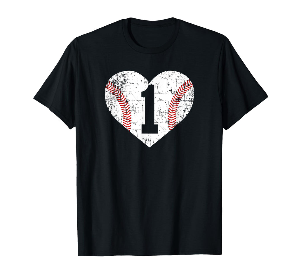 Baseball 1 Jersey Number T-Shirt - Casual Everyday Wear for Adults - T-Shirt, Sweatshirt, Hoodie