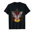Rock N Roll Guitar Wings Rock T-Shirt - Casual Everyday Wear for Adults - T-Shirt, Sweatshirt, Hoodie