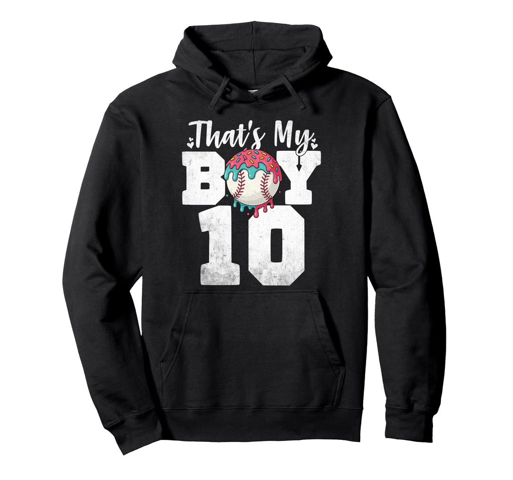 Thats My Baseball 10 Number Mom Dad 10 Hoodie - Minimalist Print Men Women - T-Shirt, Sweatshirt, Hoodie