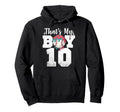 Thats My Baseball 10 Number Mom Dad 10 Hoodie - Minimalist Print Men Women - T-Shirt, Sweatshirt, Hoodie