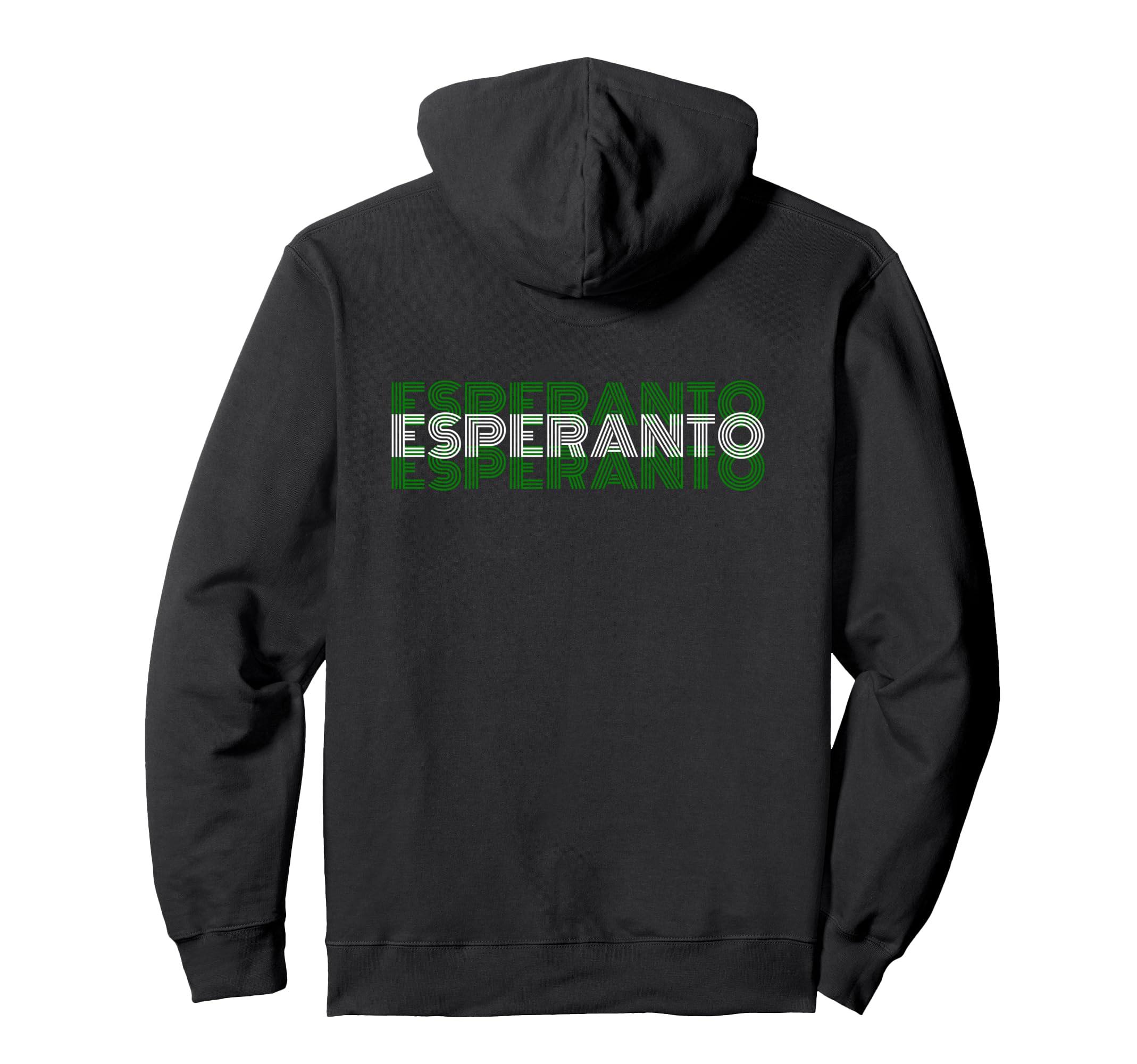 Esperanto 70S Language Text Hoodie - Unique Graphic Men Women - T-Shirt, Sweatshirt, Hoodie