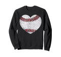 Distressed Heart Baseball Heart Sweatshirt - Aesthetic Graphic Men Women - T-Shirt, Sweatshirt, Hoodie