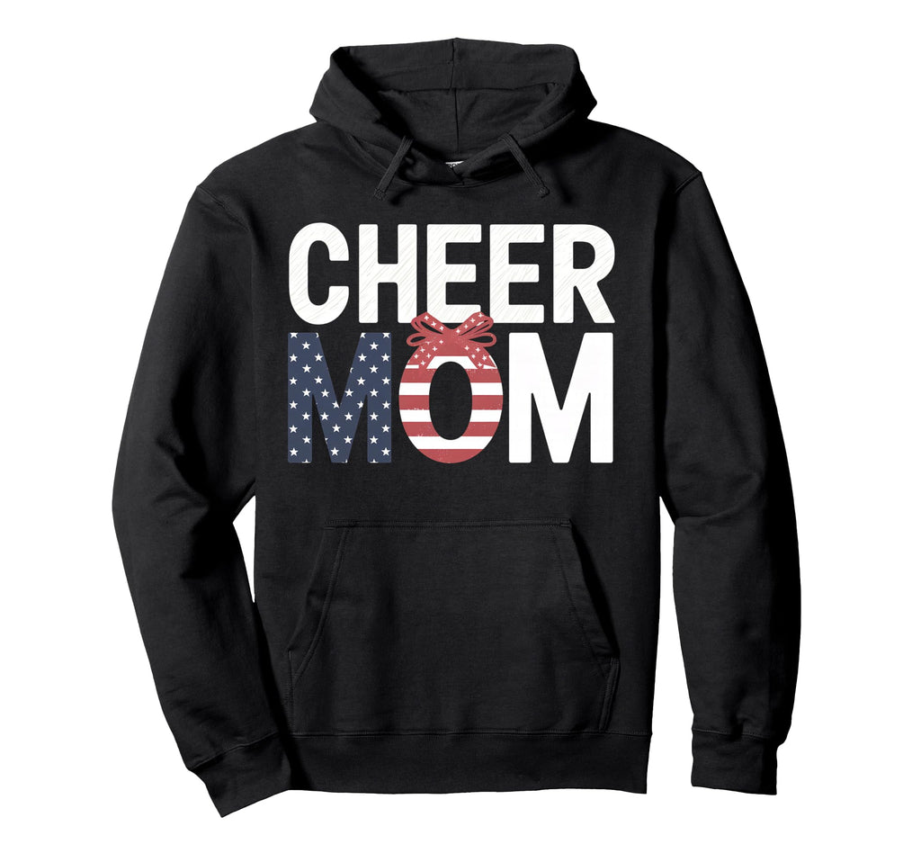 Cheer Mom Mother Bow Cheerleader Game Hoodie - Novelty Apparel for Adults - T-Shirt, Sweatshirt, Hoodie