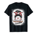 Baseball Grandma Messy Bun Hair Leopard T-Shirt - Graphic Print Unisex - T-Shirt, Sweatshirt, Hoodie