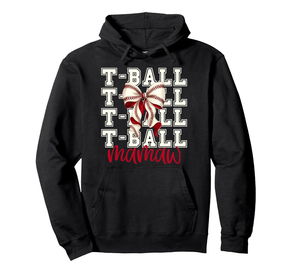 Tball Mama Teeball T Ball Coquette Hoodie - Novelty Apparel for Adults - T-Shirt, Sweatshirt, Hoodie