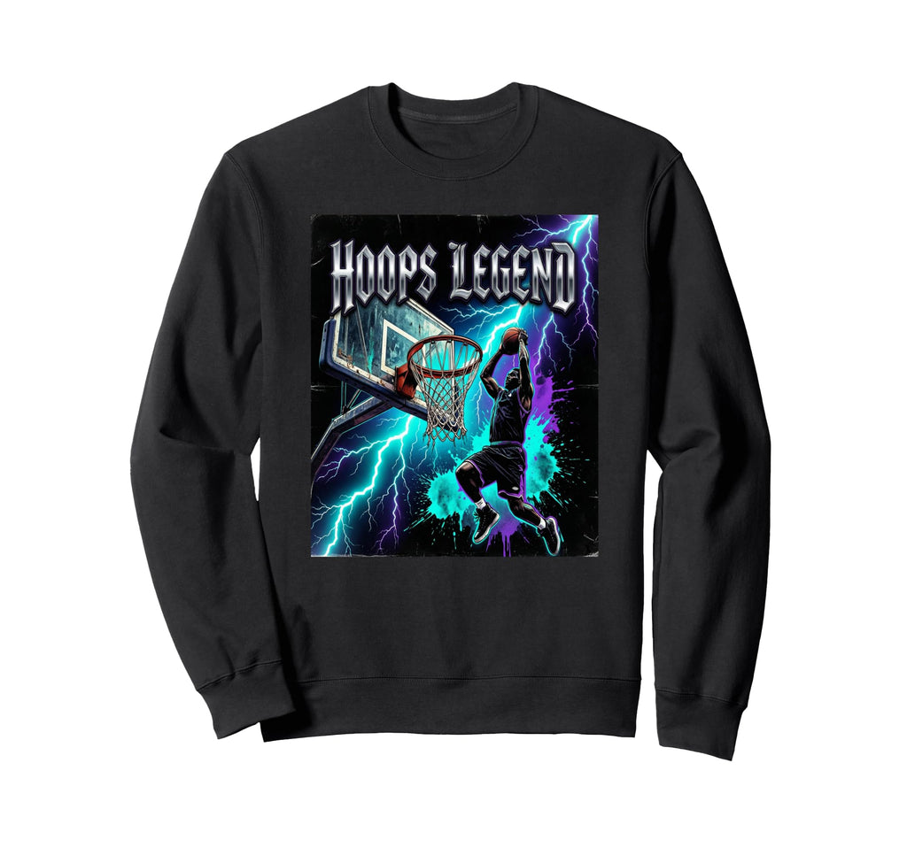 Hoops Legend Basketball Streetwear 90S Sweatshirt - Novelty Apparel Unisex - T-Shirt, Sweatshirt, Hoodie