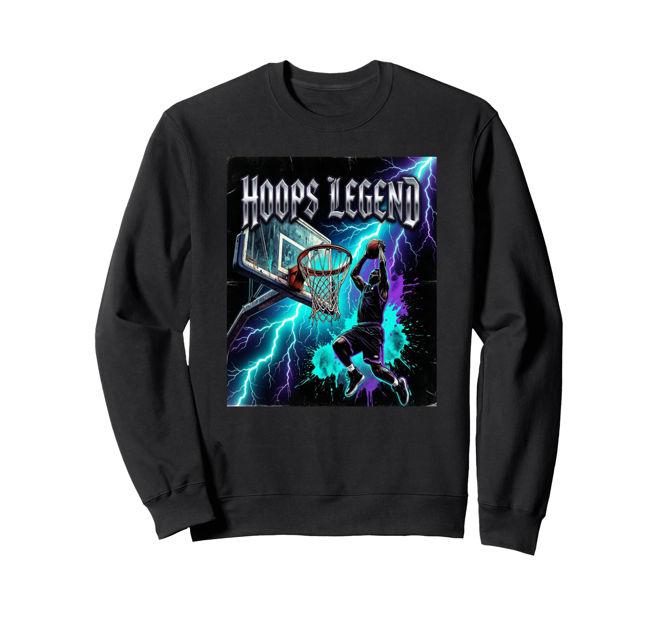 Hoops Legend Basketball Streetwear 90S Sweatshirt - Novelty Apparel Unisex - T-Shirt, Sweatshirt, Hoodie