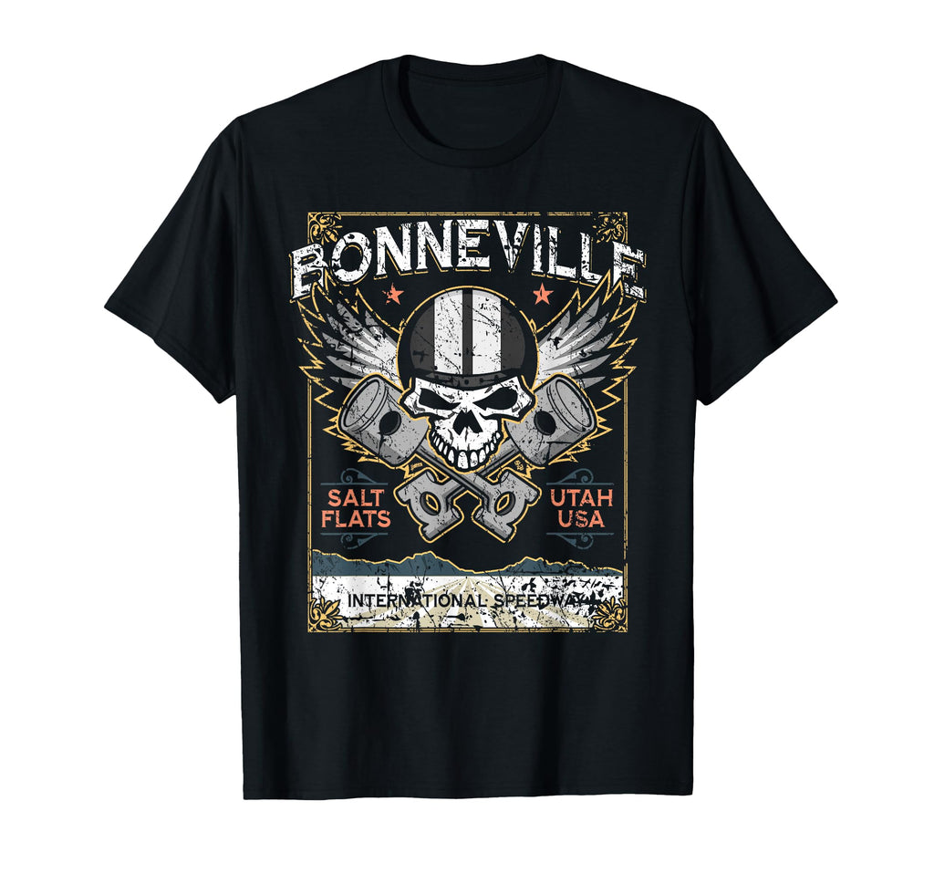 Bonneville Salt Flats Utah Distressed T-Shirt - Custom Art Print Men Women - T-Shirt, Sweatshirt, Hoodie