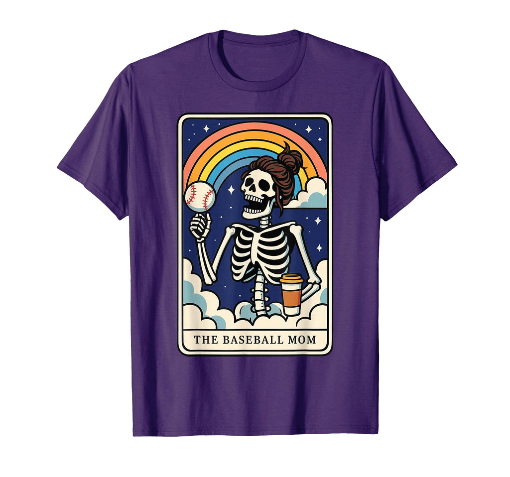 Baseball Mom Tarot Card T-Shirt - Unique Graphic Men Women - T-Shirt, Sweatshirt, Hoodie