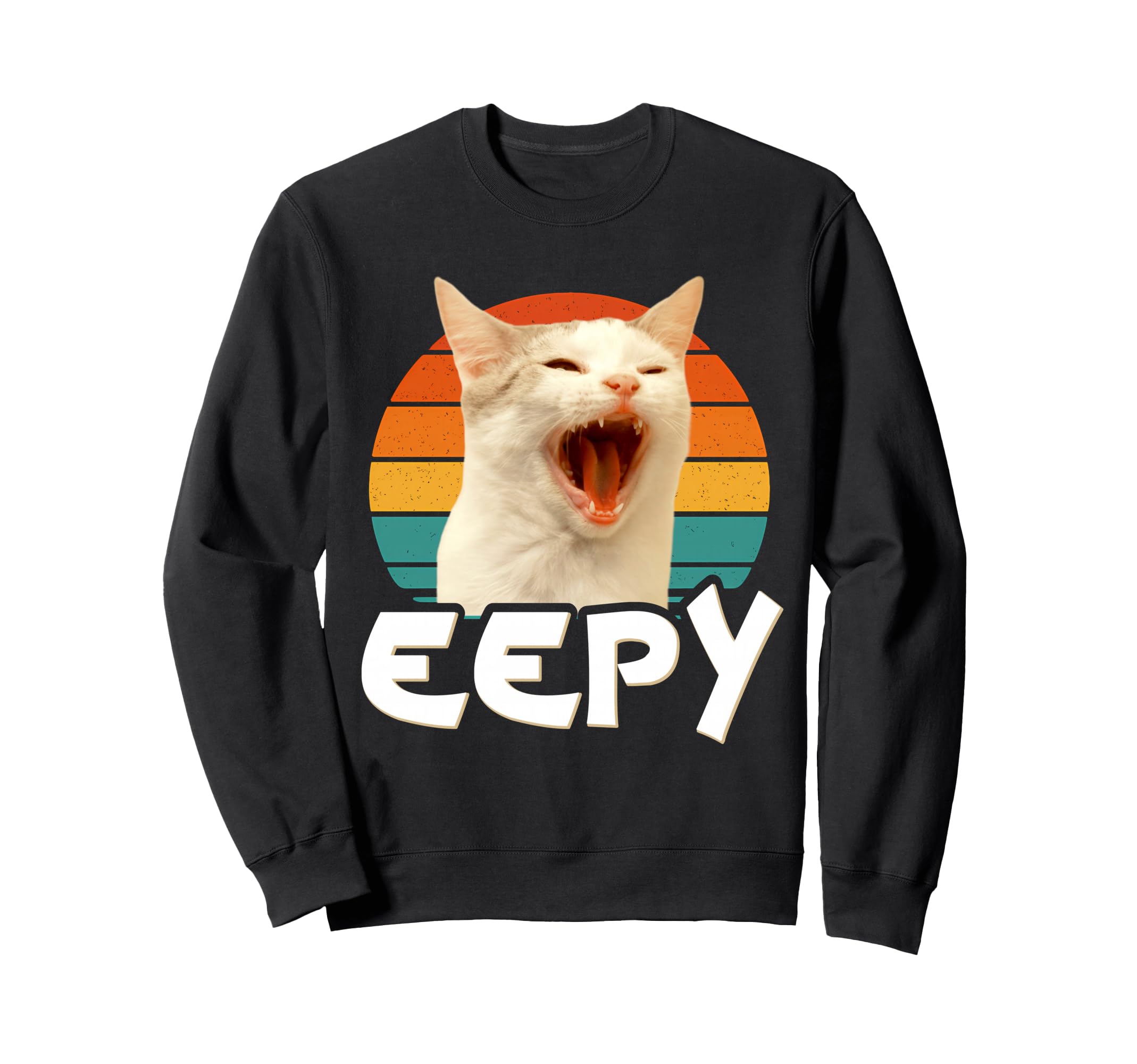 Eepy Cat Meme Sunset Aesthetic Sweatshirt - Streetwear Style Men Women - T-Shirt, Sweatshirt, Hoodie