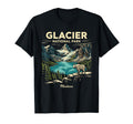 Glacier National Park Montana Nature T-Shirt - Minimalist Print Men Women - T-Shirt, Sweatshirt, Hoodie