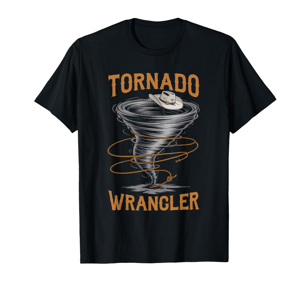 Tornado Wrangler Bold Western Cowboy T-Shirt - Custom Art Print for Adults - T-Shirt, Sweatshirt, Hoodie