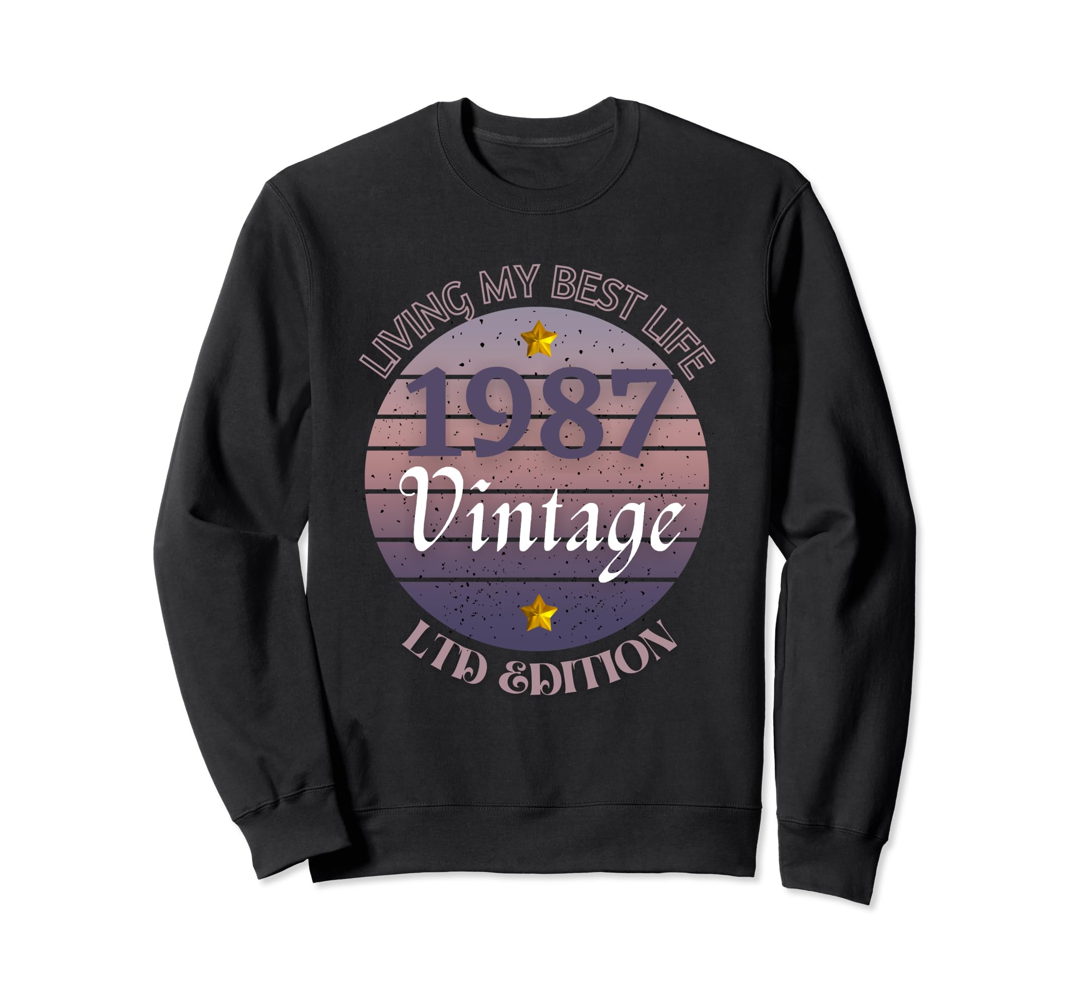 1987 Distressed Birthday Party Sweatshirt - Unique Graphic Men Women - T-Shirt, Sweatshirt, Hoodie