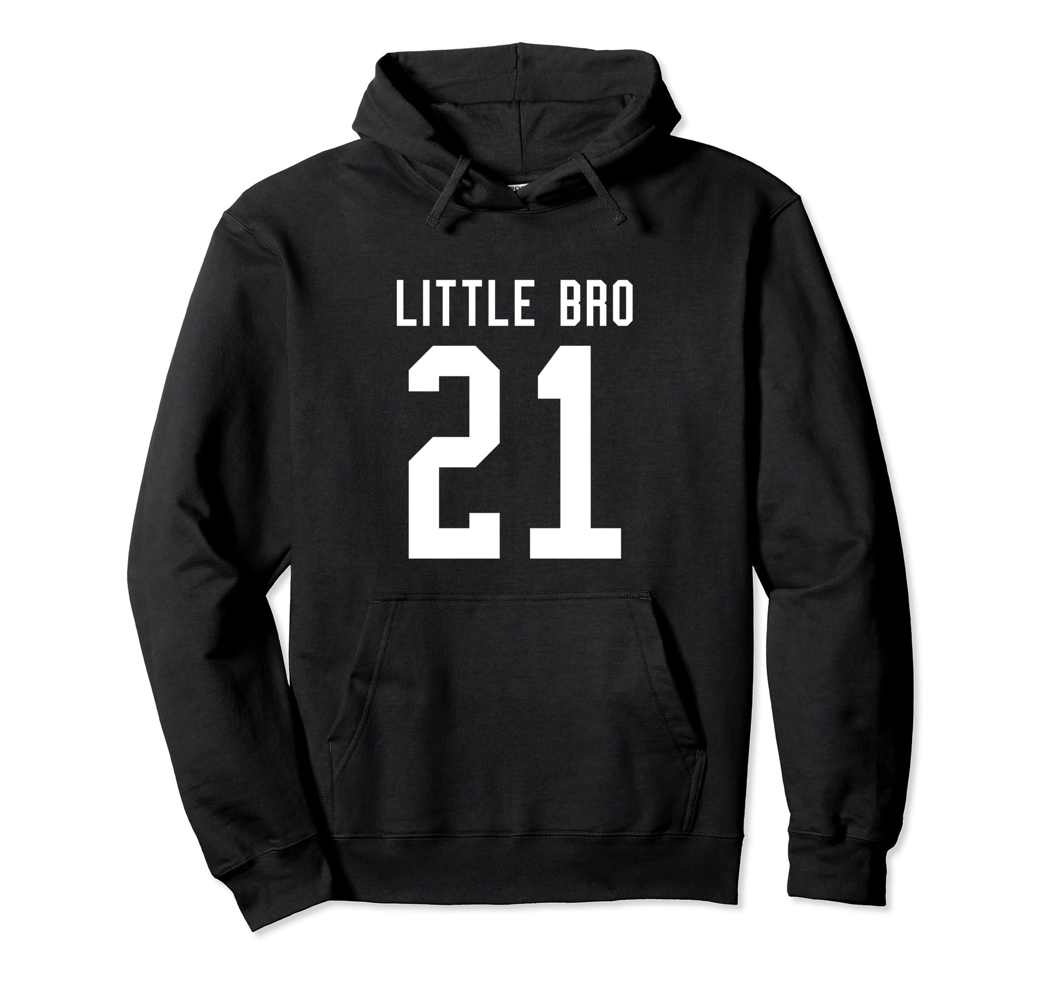 Number 21 Little Bro Biggest Fan Hoodie - Aesthetic Graphic Men Women - T-Shirt, Sweatshirt, Hoodie