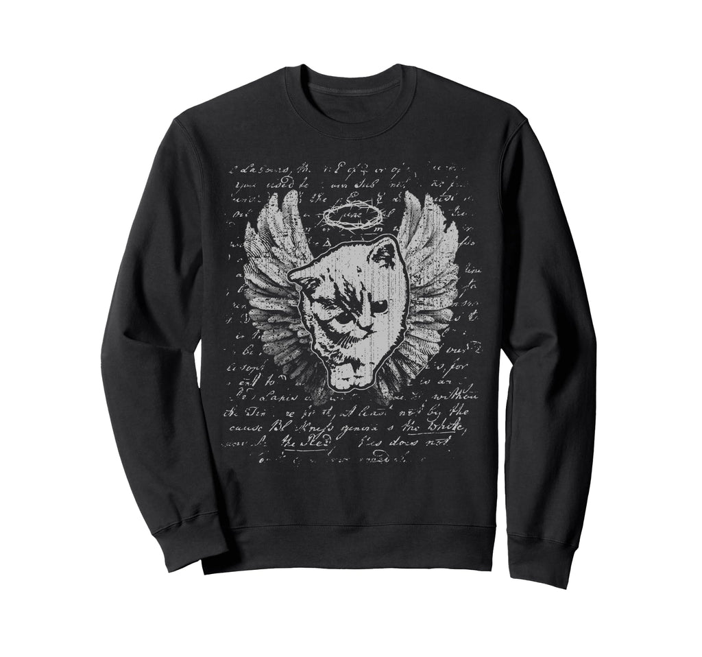 Y2K Cat Chain Heart Emo Goth 90S Sweatshirt - Aesthetic Graphic Unisex - T-Shirt, Sweatshirt, Hoodie