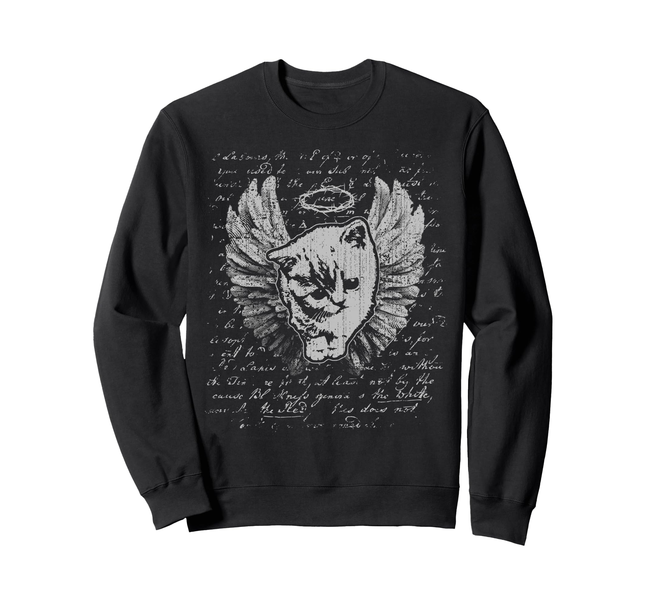 Y2K Cat Chain Heart Emo Goth 90S Sweatshirt - Aesthetic Graphic Unisex - T-Shirt, Sweatshirt, Hoodie