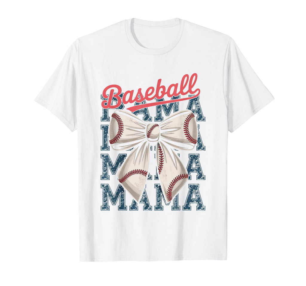 Baseball Mama Coquette Bow Game Day T-Shirt - Minimalist Print Unisex - T-Shirt, Sweatshirt, Hoodie