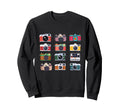 Camera Tourism Equipment Globe Sweatshirt - Graphic Print for Adults - T-Shirt, Sweatshirt, Hoodie