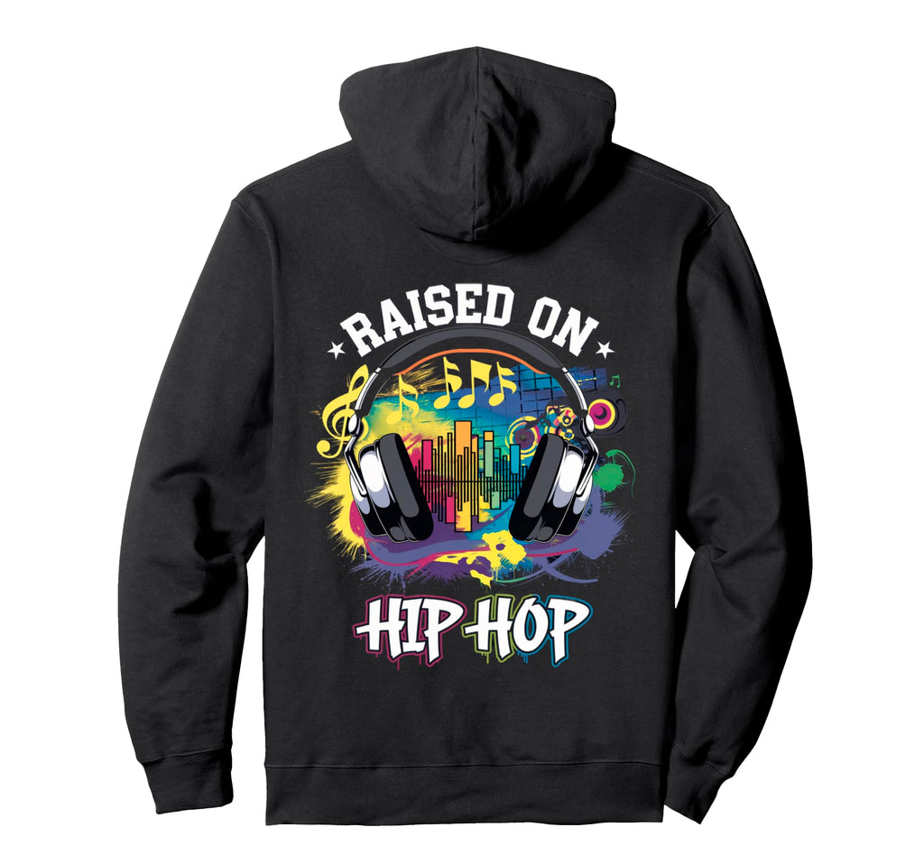 Raised Hip Hop Urban Dj Graffiti Old Hoodie - Novelty Apparel Men Women - T-Shirt, Sweatshirt, Hoodie