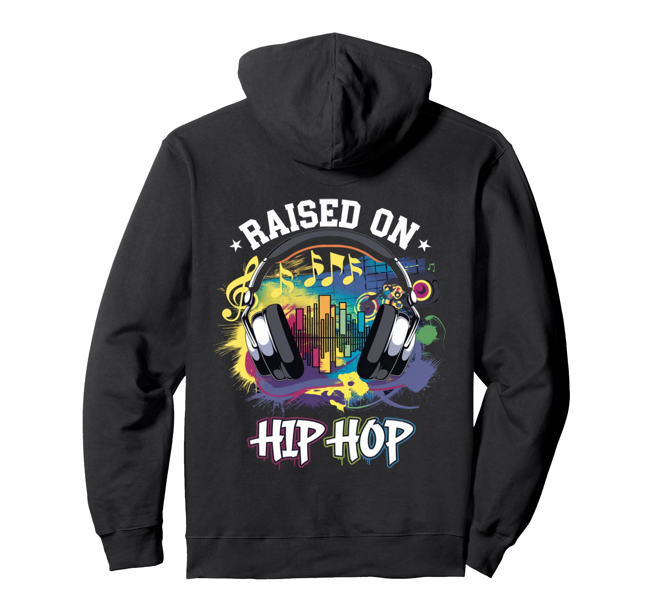 Raised Hip Hop Urban Dj Graffiti Old Hoodie - Novelty Apparel Men Women - T-Shirt, Sweatshirt, Hoodie