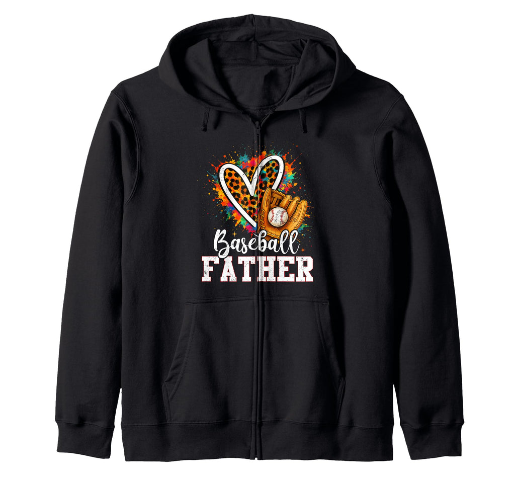 My Favorite Baseball Dad Leopard Heart T-Shirt - Streetwear Style Men Women - T-Shirt, Sweatshirt, Hoodie