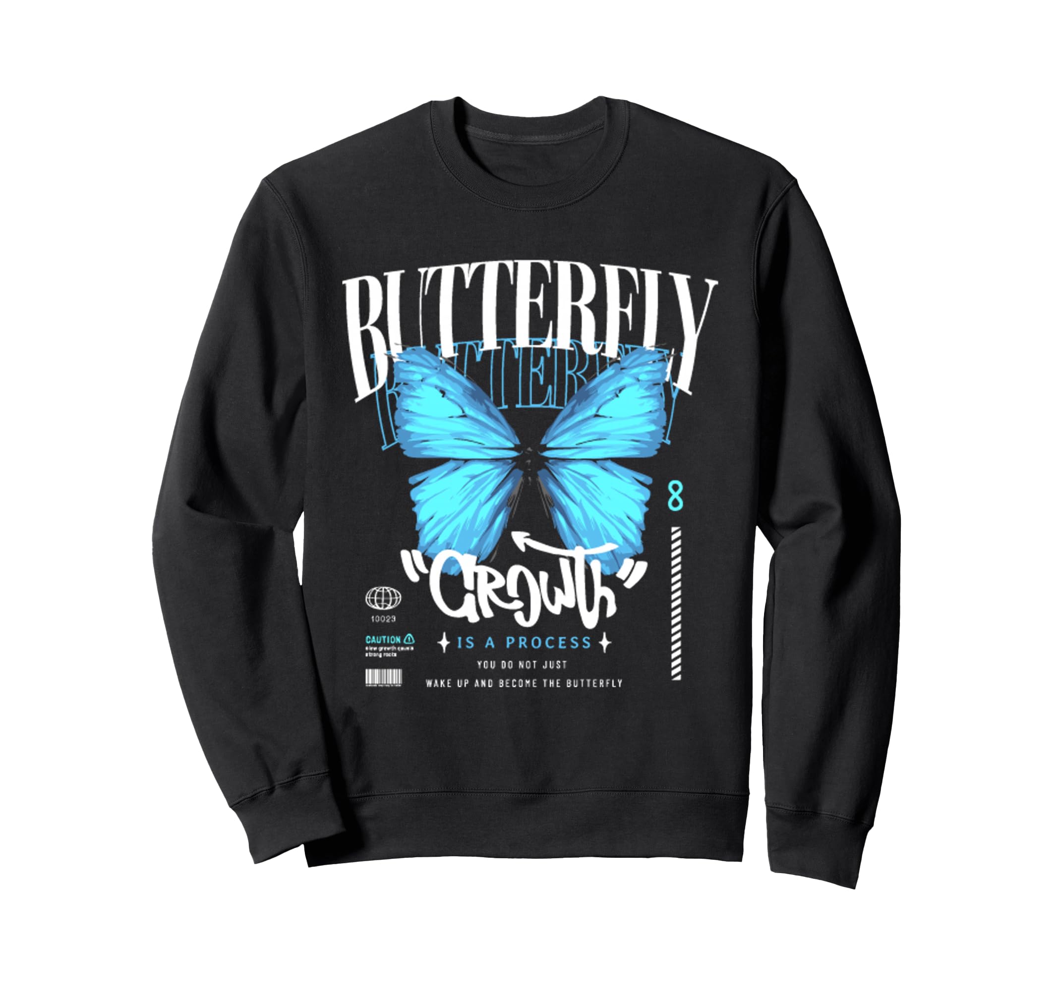 Butterfly Y2K Grunge Aesthetic Sweatshirt - Casual Everyday Wear for Adults - T-Shirt, Sweatshirt, Hoodie