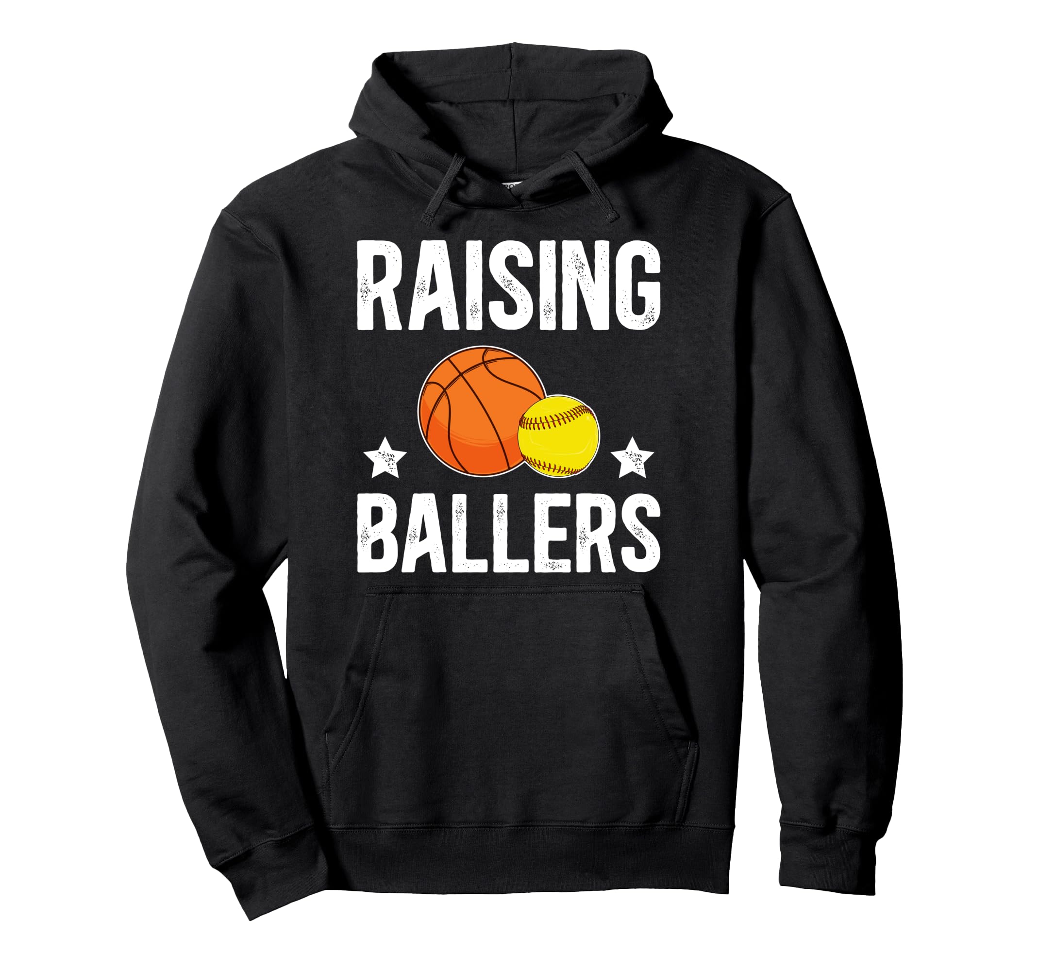 Raising Ballers Basketball Softball Hoodie - Aesthetic Graphic for Adults - T-Shirt, Sweatshirt, Hoodie