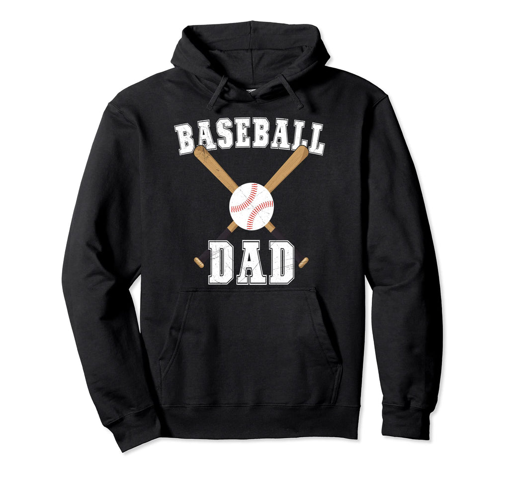 Baseball Dad Coach Fathers Day Hoodie - Fun Novelty Design for Adults - T-Shirt, Sweatshirt, Hoodie