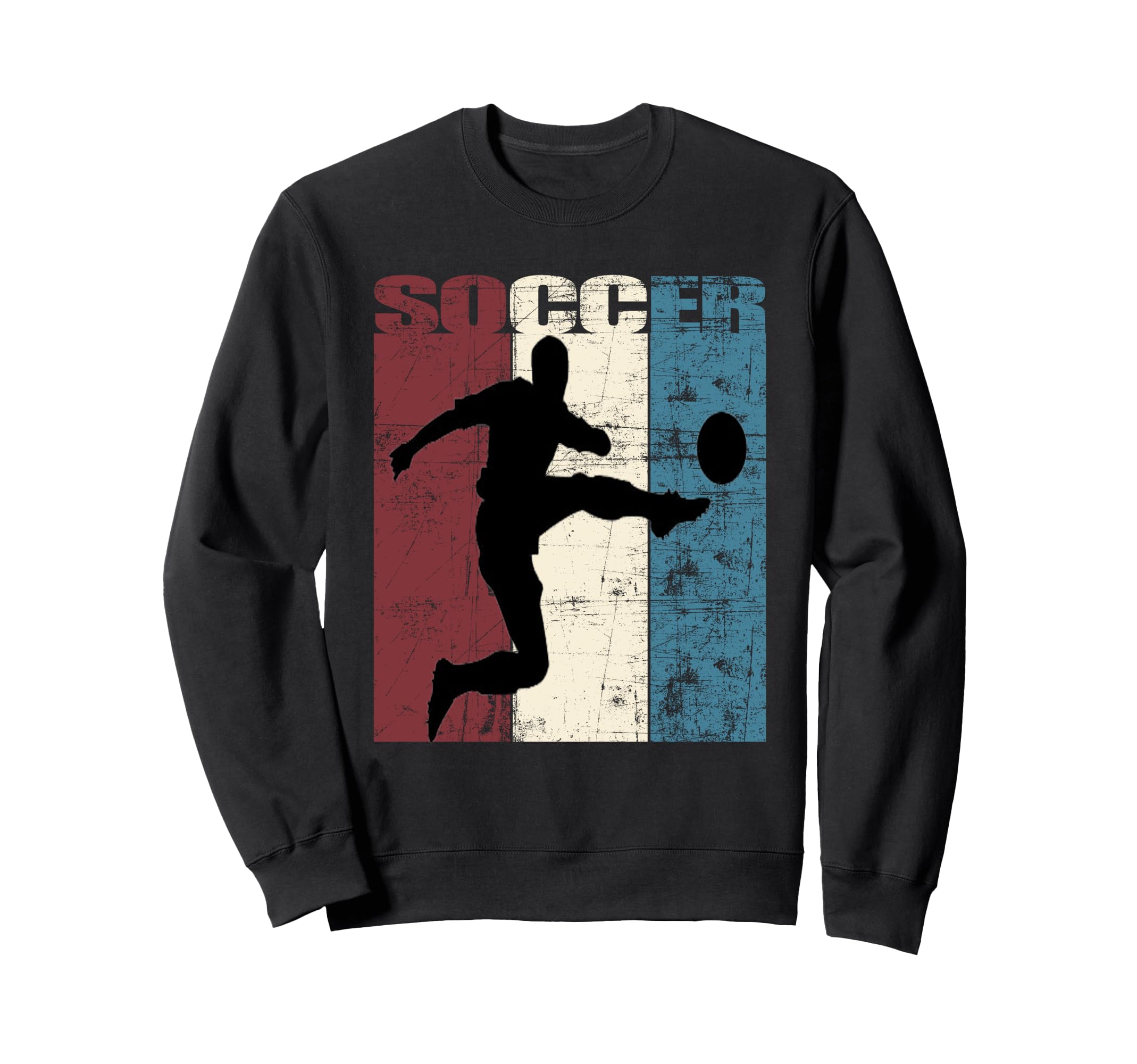 Soccer Player Distressed Sweatshirt - Fun Novelty Design for Adults - T-Shirt, Sweatshirt, Hoodie