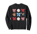 Baseball Sister Coquette Bow Mothers Sweatshirt - Graphic Print for Adults - T-Shirt, Sweatshirt, Hoodie