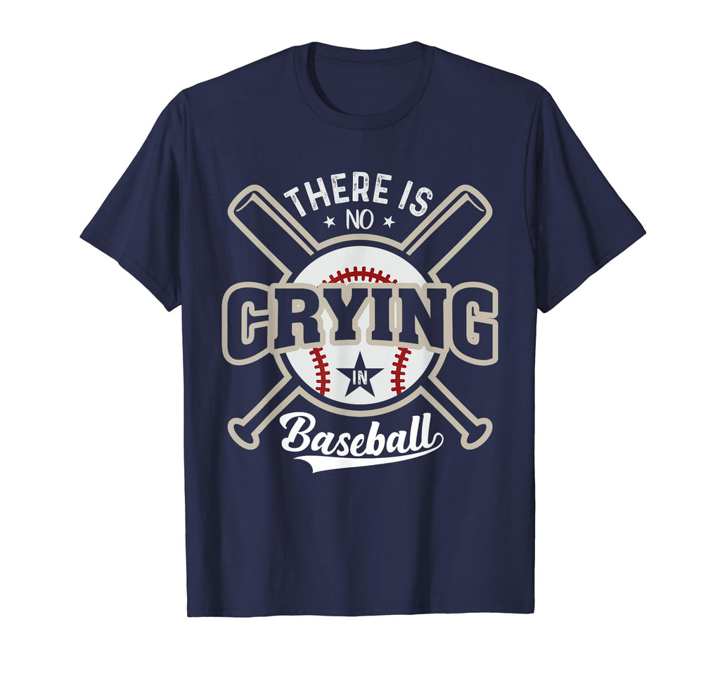 There Is No Crying Baseball Gift Sweatshirt - Minimalist Print Men Women - T-Shirt, Sweatshirt, Hoodie