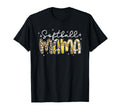 Softball Mama Leopard Game Day T-Shirt - Custom Art Print Men Women - T-Shirt, Sweatshirt, Hoodie