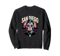 San Diego Sugar Skull Synthwave Sweatshirt - Aesthetic Graphic for Adults - T-Shirt, Sweatshirt, Hoodie