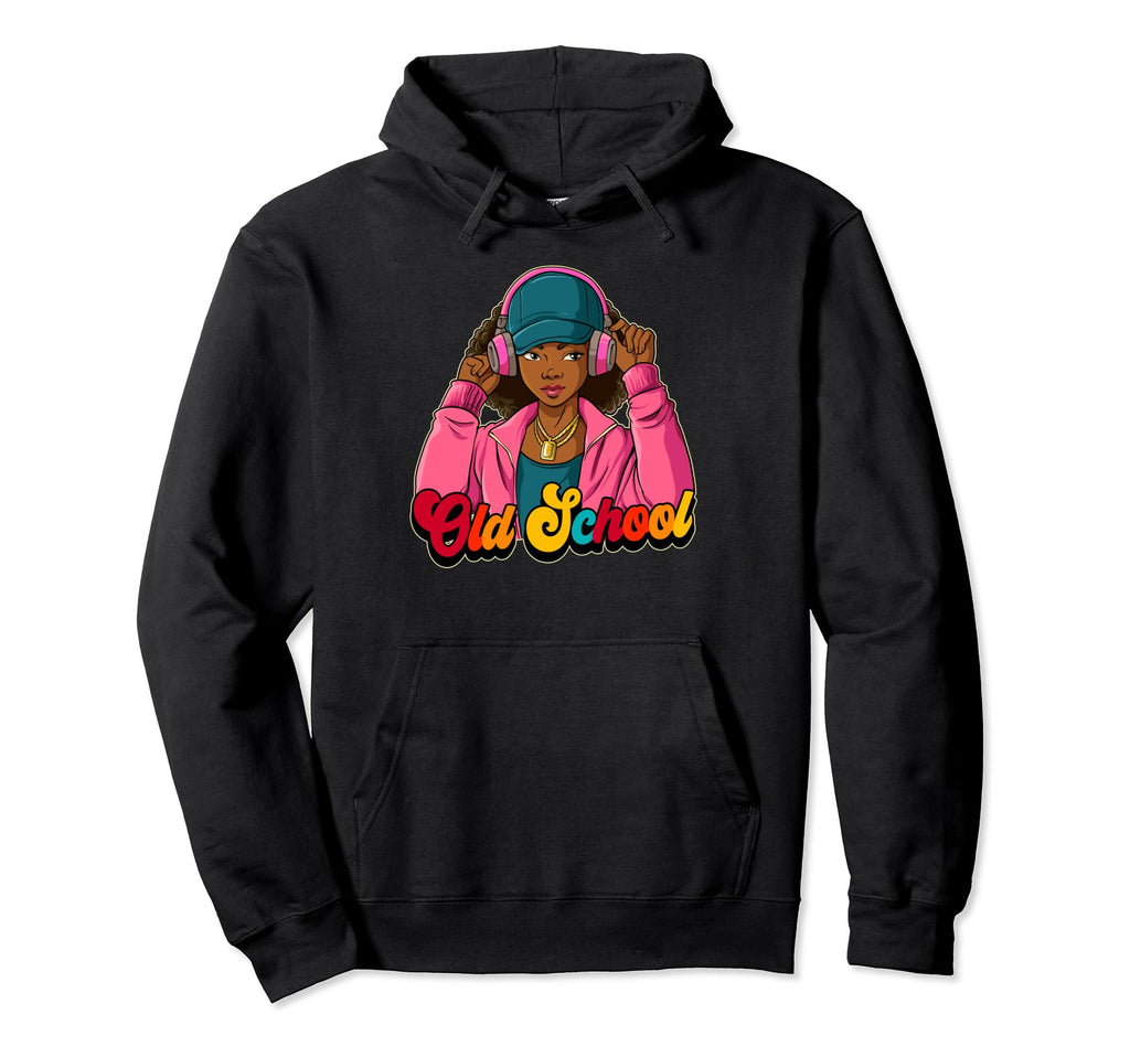 Old School Hip Hop Hoodie - Fun Novelty Design for Adults - T-Shirt, Sweatshirt, Hoodie