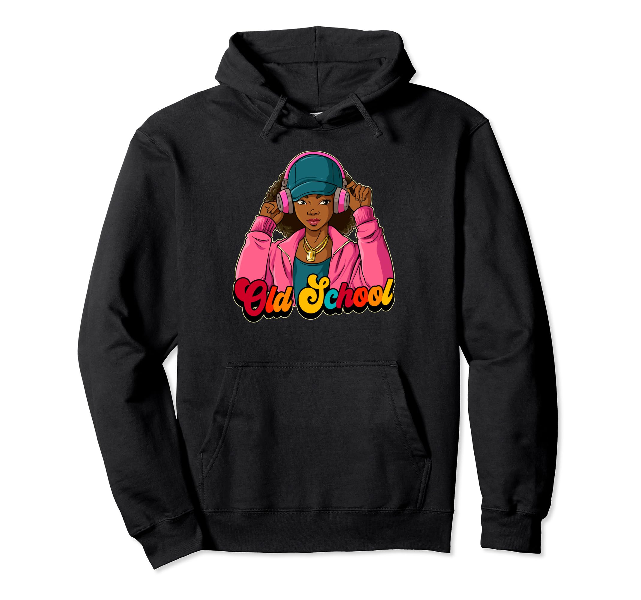 Old School Hip Hop Hoodie - Fun Novelty Design for Adults - T-Shirt, Sweatshirt, Hoodie