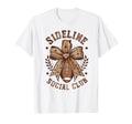 Womens Moms Coquette Bow Football T-Shirt - Trendy Graphic for Adults - T-Shirt, Sweatshirt, Hoodie