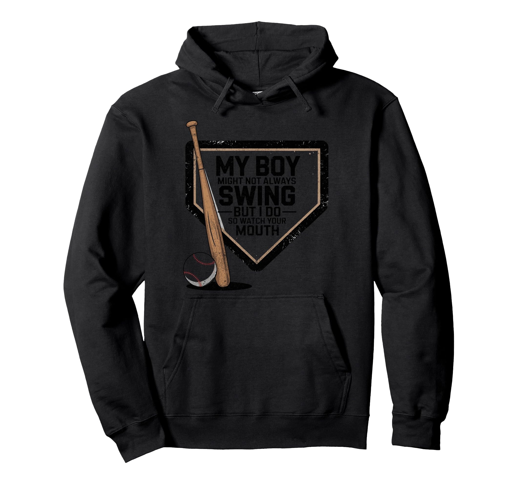 My Might Not Always Swing Baseball Hoodie - Streetwear Style for Adults - T-Shirt, Sweatshirt, Hoodie