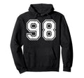 98 Number Ninety Eight Team Sports Hoodie - Aesthetic Graphic Unisex - T-Shirt, Sweatshirt, Hoodie