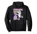 2Nd Birthday Roller Skate Party Hoodie - Minimalist Print for Adults - T-Shirt, Sweatshirt, Hoodie