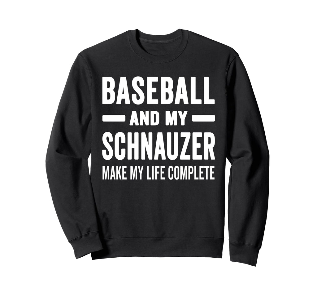 Baseball And My Schnauzer Mama Dog Sweatshirt - Minimalist Print Men Women - T-Shirt, Sweatshirt, Hoodie
