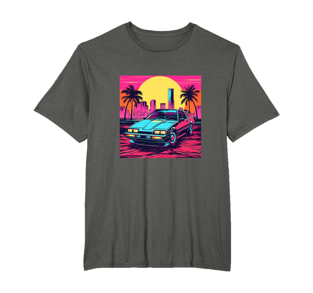 Retrowave Miami Synthwave 80S 90S T-Shirt - Trendy Graphic for Adults - T-Shirt, Sweatshirt, Hoodie