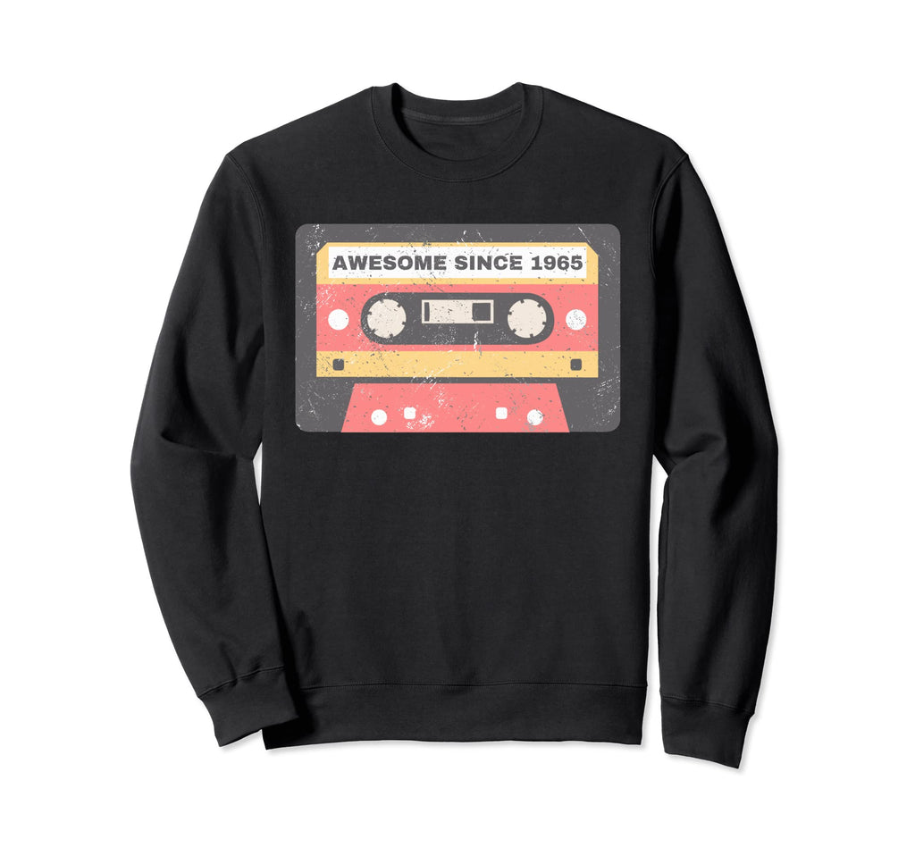 Awesome Since 1965 Cassette Sweatshirt - Casual Everyday Wear for Adults - T-Shirt, Sweatshirt, Hoodie