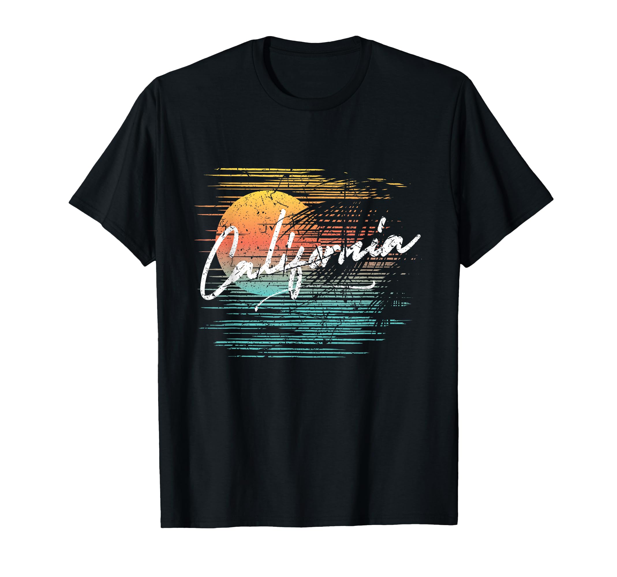 California Sunset Surfing Summer T-Shirt - Minimalist Print Unisex - T-Shirt, Sweatshirt, Hoodie