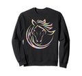 Horse Head Tie Die Boho Line Sweatshirt - Casual Everyday Wear Men Women - T-Shirt, Sweatshirt, Hoodie