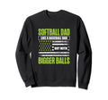 Funny Softball Dad Like Baseball Sweatshirt - Minimalist Print Men Women - T-Shirt, Sweatshirt, Hoodie