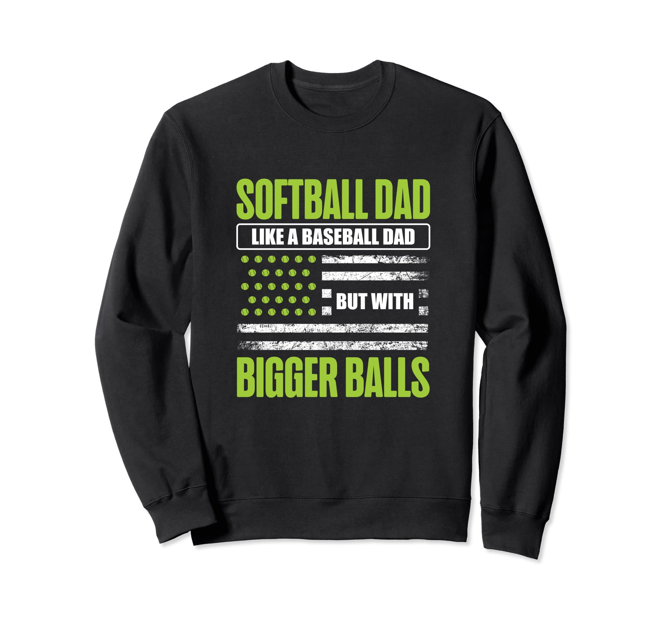 Funny Softball Dad Like Baseball Sweatshirt - Minimalist Print Men Women - T-Shirt, Sweatshirt, Hoodie