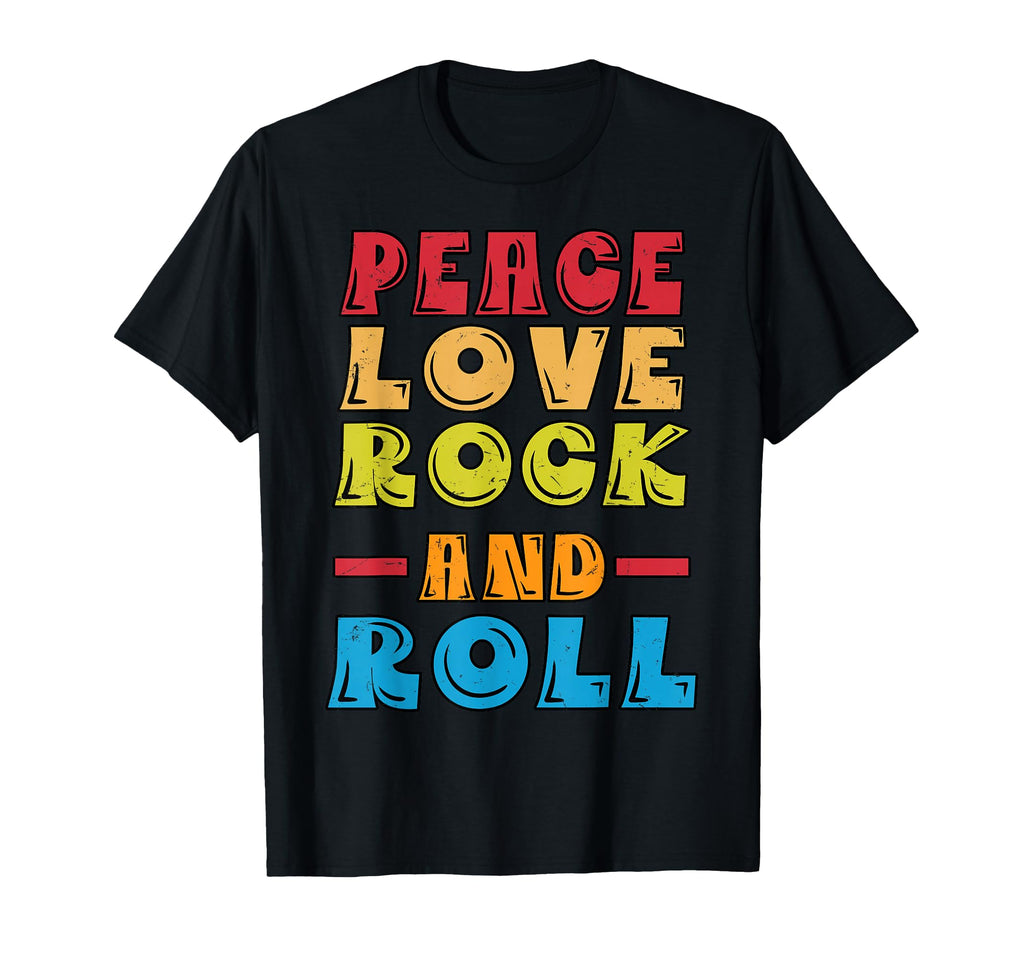 Peace Love Rock And Roll Music Lover T-Shirt - Trendy Graphic Men Women - T-Shirt, Sweatshirt, Hoodie